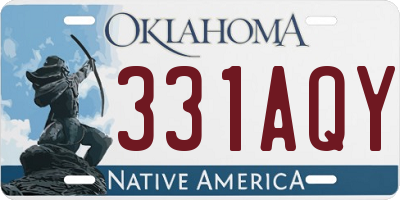 OK license plate 331AQY