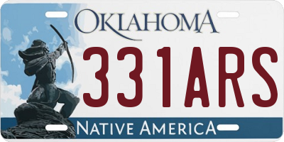 OK license plate 331ARS