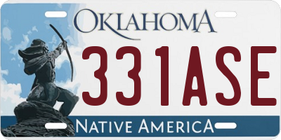 OK license plate 331ASE
