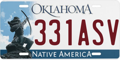 OK license plate 331ASV