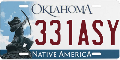 OK license plate 331ASY