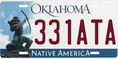 OK license plate 331ATA