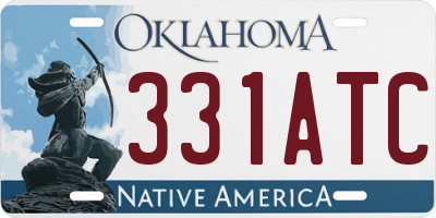OK license plate 331ATC