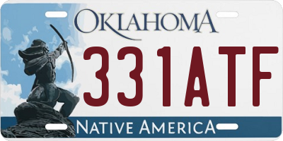 OK license plate 331ATF