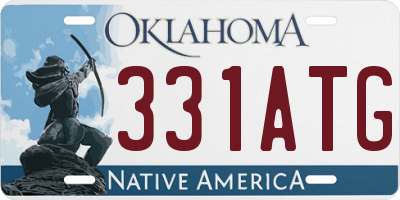 OK license plate 331ATG