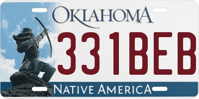 OK license plate 331BEB