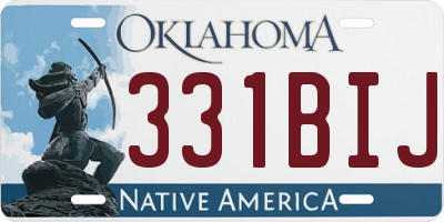 OK license plate 331BIJ
