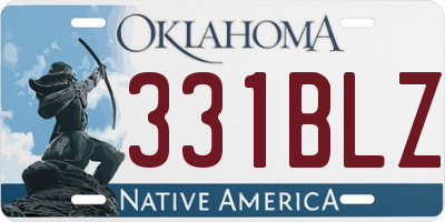 OK license plate 331BLZ