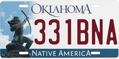 OK license plate 331BNA