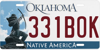 OK license plate 331BOK