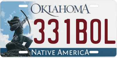 OK license plate 331BOL