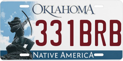 OK license plate 331BRB