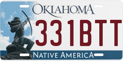 OK license plate 331BTT