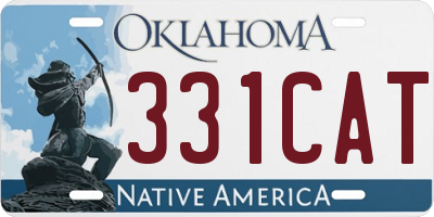 OK license plate 331CAT