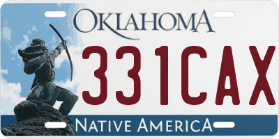 OK license plate 331CAX