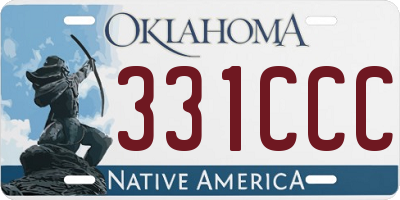 OK license plate 331CCC