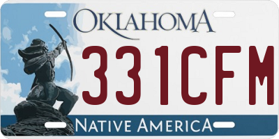 OK license plate 331CFM