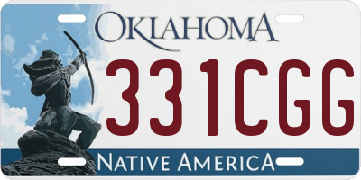 OK license plate 331CGG