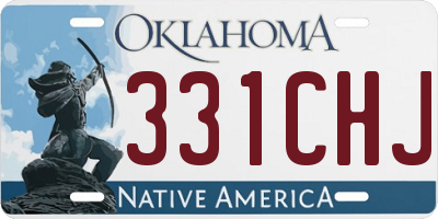 OK license plate 331CHJ