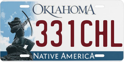 OK license plate 331CHL