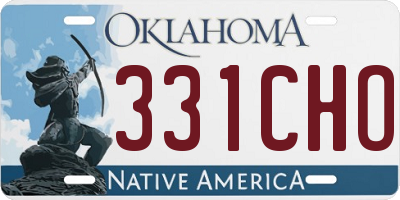 OK license plate 331CHO