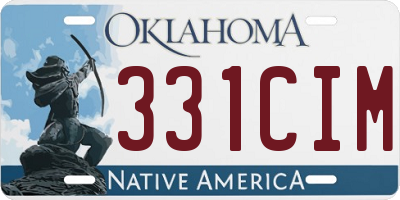 OK license plate 331CIM