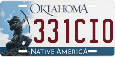 OK license plate 331CIO