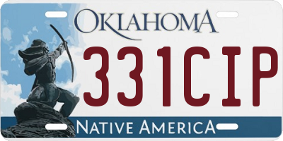 OK license plate 331CIP