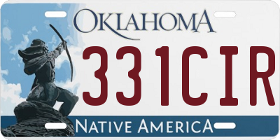 OK license plate 331CIR