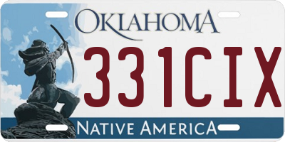 OK license plate 331CIX