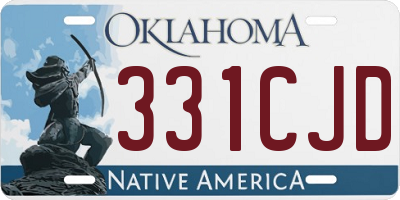 OK license plate 331CJD