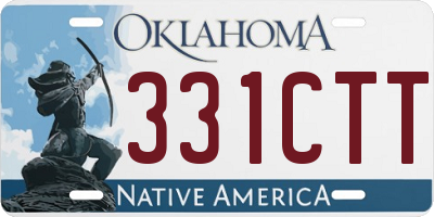 OK license plate 331CTT