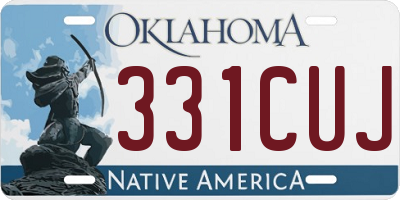 OK license plate 331CUJ