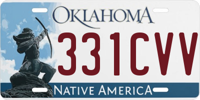 OK license plate 331CVV