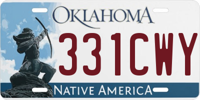 OK license plate 331CWY