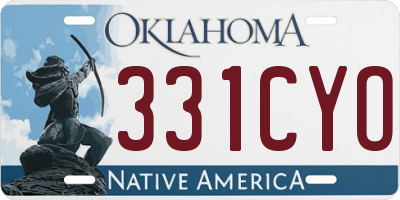 OK license plate 331CYO