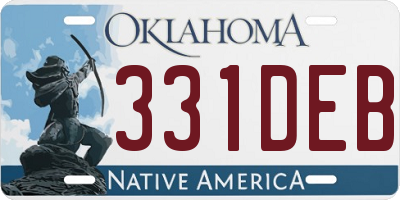 OK license plate 331DEB