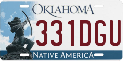 OK license plate 331DGU