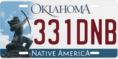 OK license plate 331DNB
