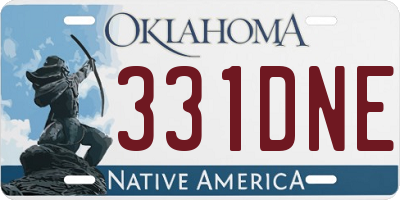OK license plate 331DNE