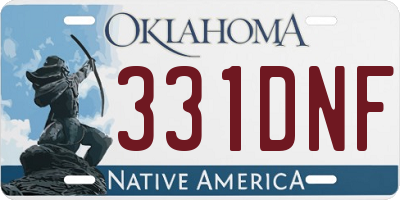 OK license plate 331DNF