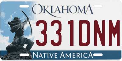 OK license plate 331DNM