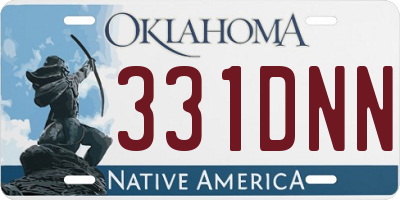 OK license plate 331DNN