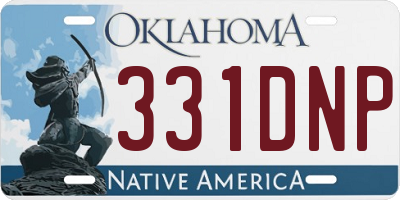 OK license plate 331DNP