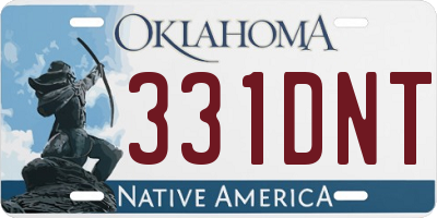 OK license plate 331DNT