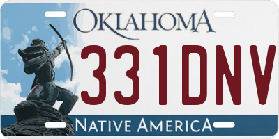 OK license plate 331DNV