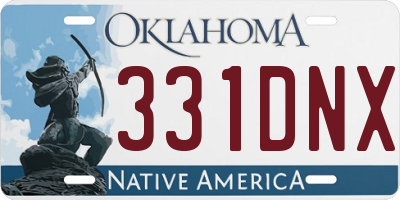 OK license plate 331DNX