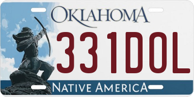 OK license plate 331DOL