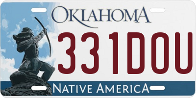 OK license plate 331DOU