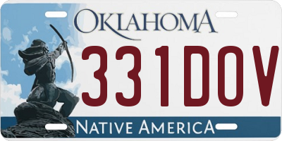 OK license plate 331DOV